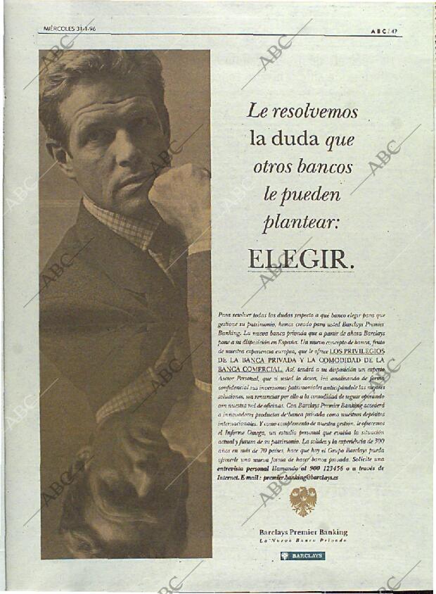 ABC MADRID 31-01-1996 página 47