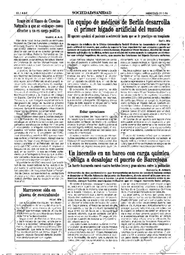ABC MADRID 31-01-1996 página 52