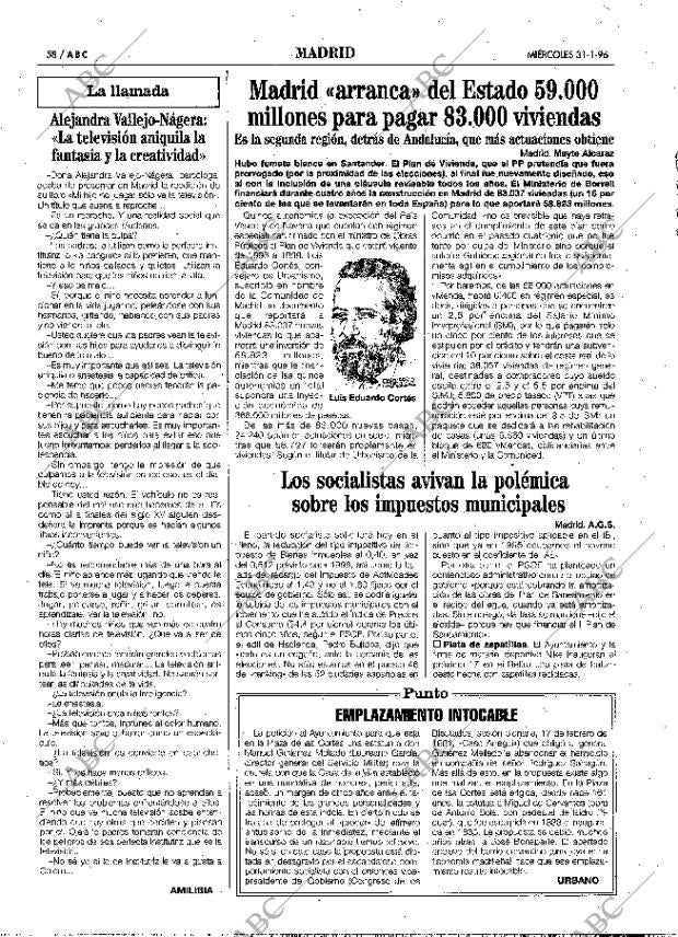 ABC MADRID 31-01-1996 página 58