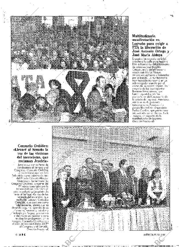 ABC MADRID 31-01-1996 página 6