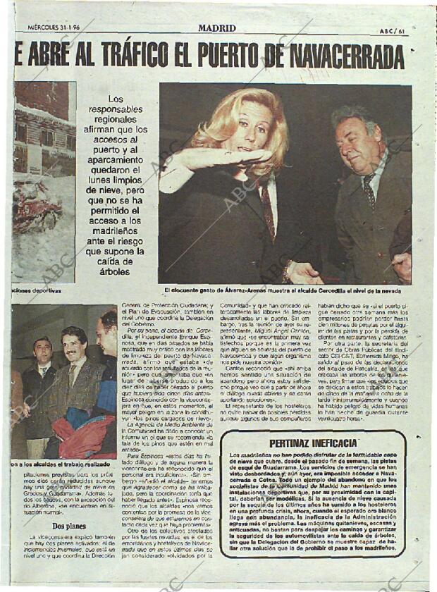 ABC MADRID 31-01-1996 página 61