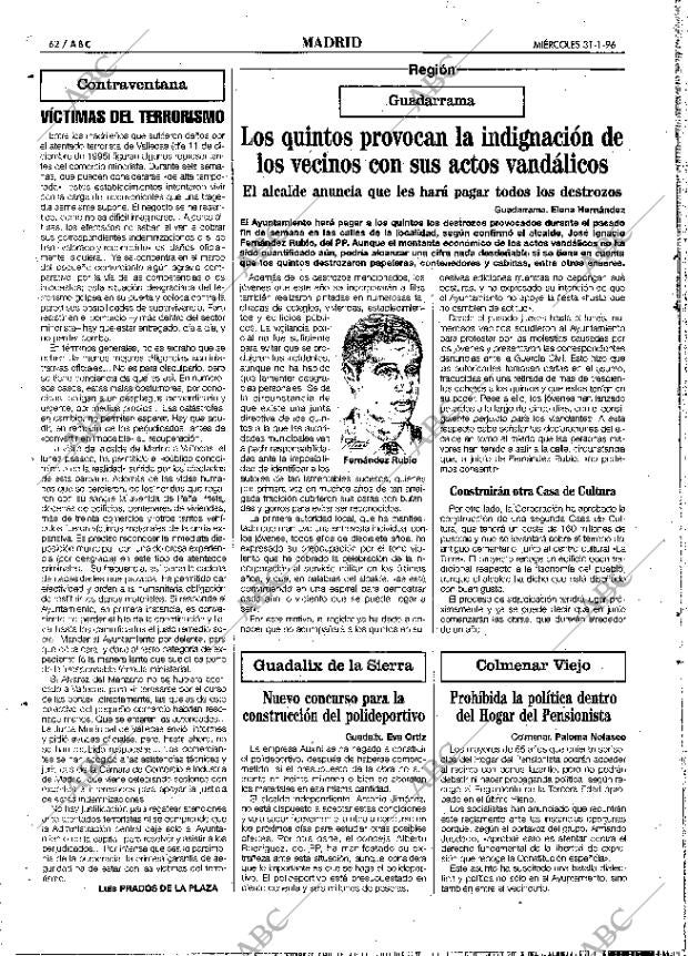 ABC MADRID 31-01-1996 página 62