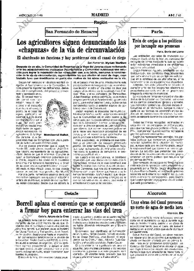 ABC MADRID 31-01-1996 página 63