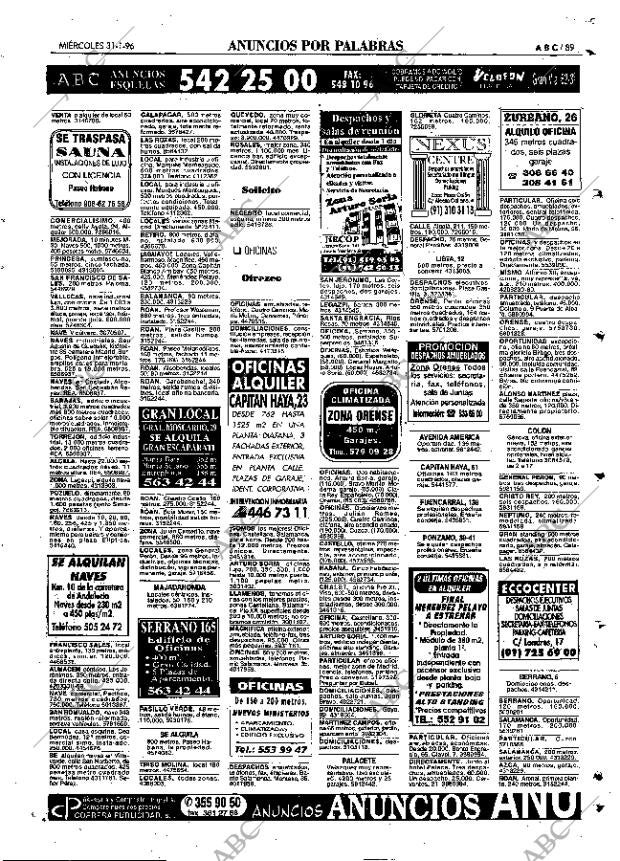 ABC MADRID 31-01-1996 página 89