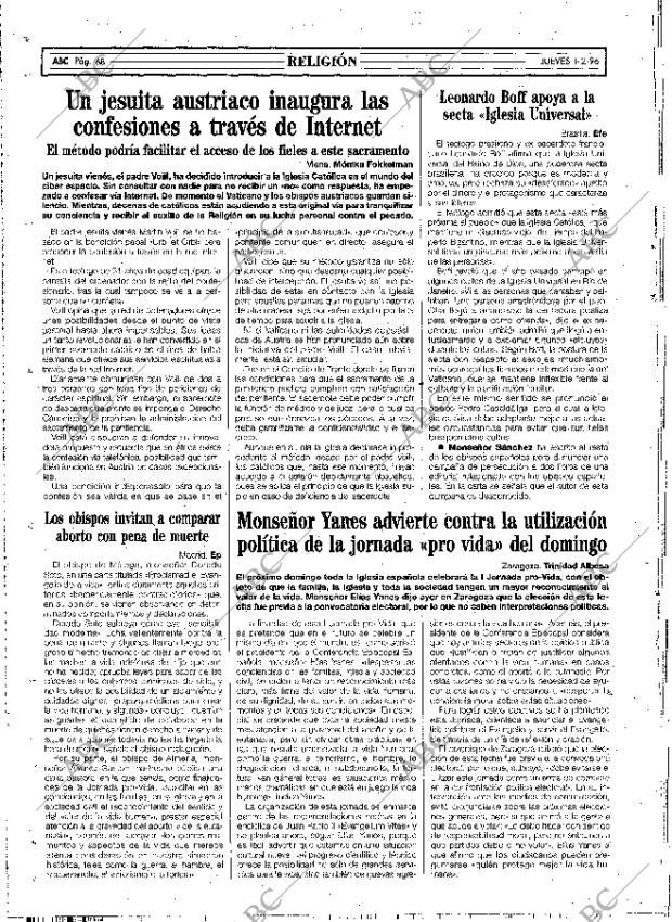ABC MADRID 01-02-1996 página 68