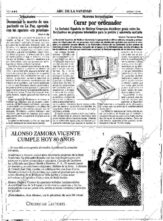 ABC MADRID 01-02-1996 página 72