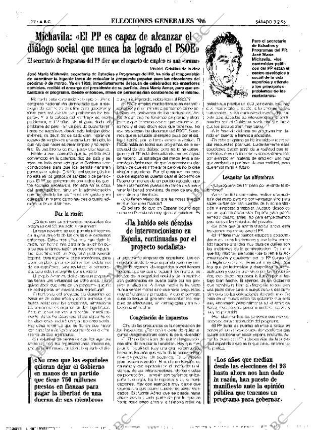 ABC MADRID 03-02-1996 página 22