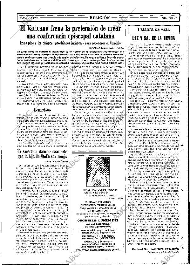 ABC MADRID 03-02-1996 página 77