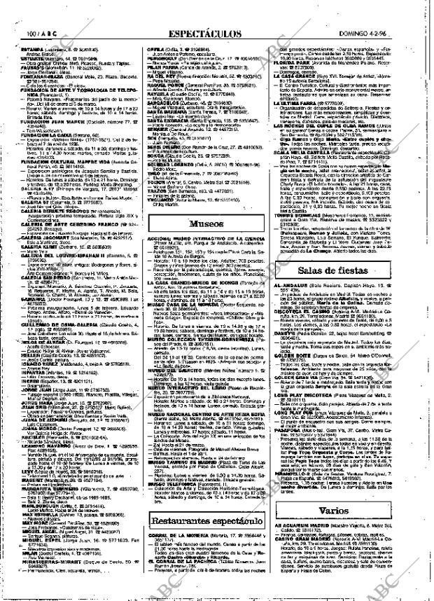 ABC MADRID 04-02-1996 página 100