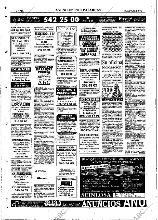 ABC MADRID 04-02-1996 página 112