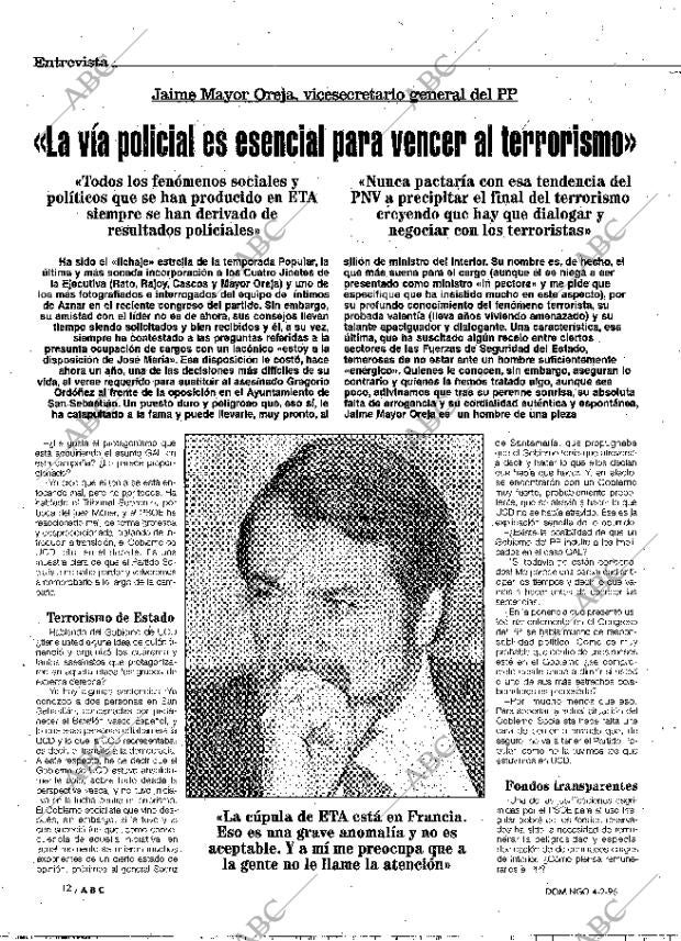 ABC MADRID 04-02-1996 página 12