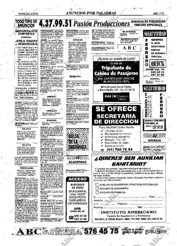ABC MADRID 04-02-1996 página 133