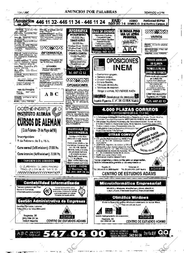 ABC MADRID 04-02-1996 página 134