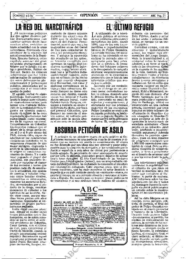 ABC MADRID 04-02-1996 página 21