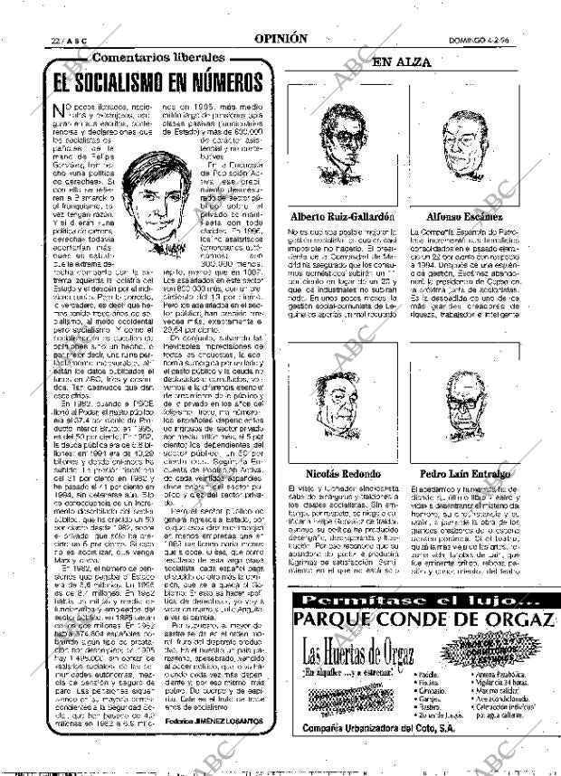 ABC MADRID 04-02-1996 página 22