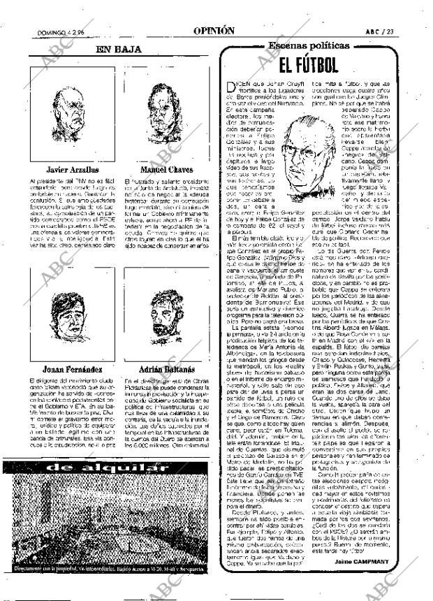 ABC MADRID 04-02-1996 página 23