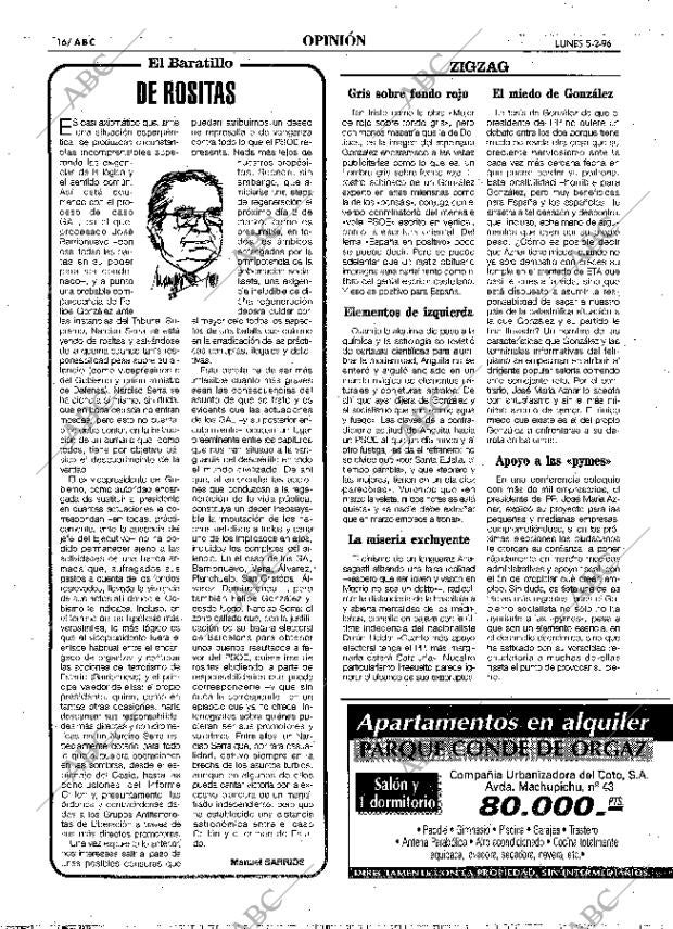 ABC MADRID 05-02-1996 página 16