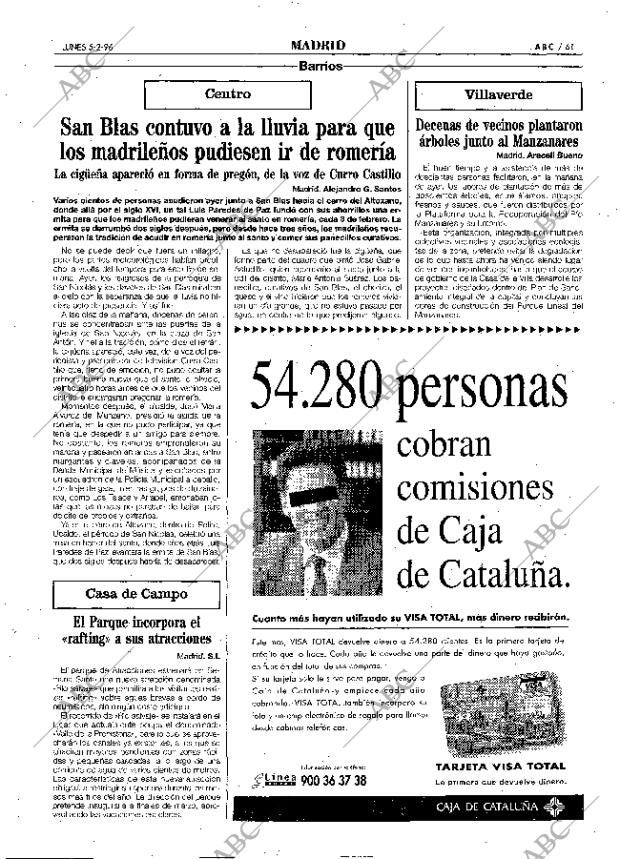 ABC MADRID 05-02-1996 página 61