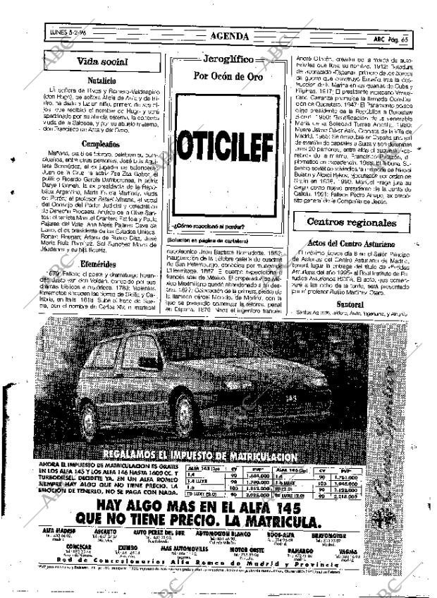 ABC MADRID 05-02-1996 página 65