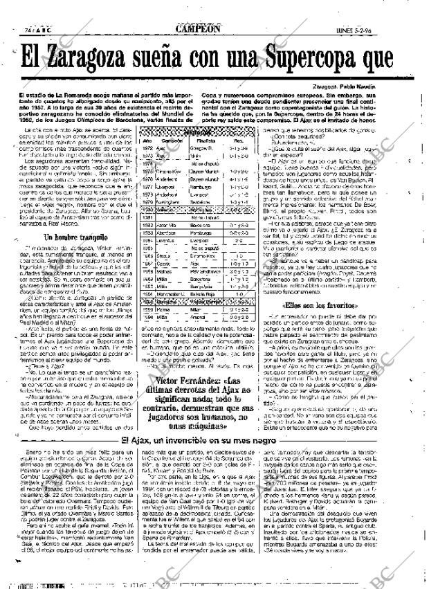 ABC MADRID 05-02-1996 página 74