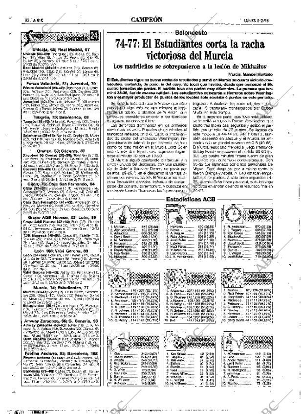 ABC MADRID 05-02-1996 página 82