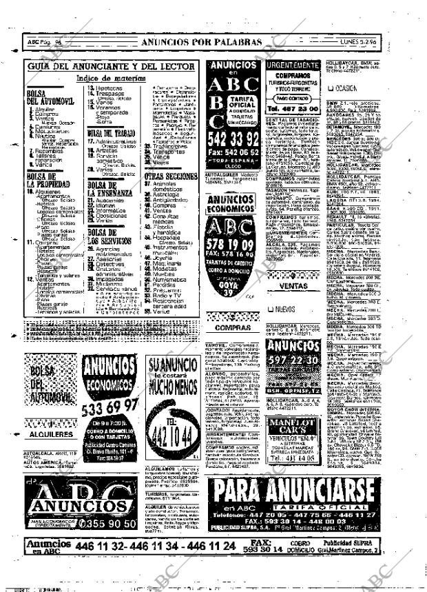 ABC MADRID 05-02-1996 página 96