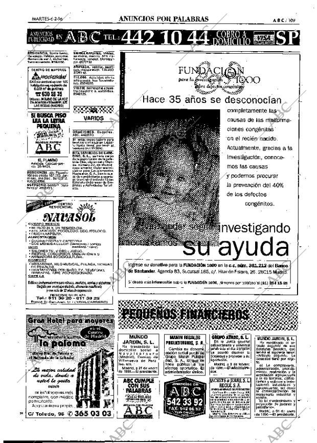 ABC MADRID 06-02-1996 página 109