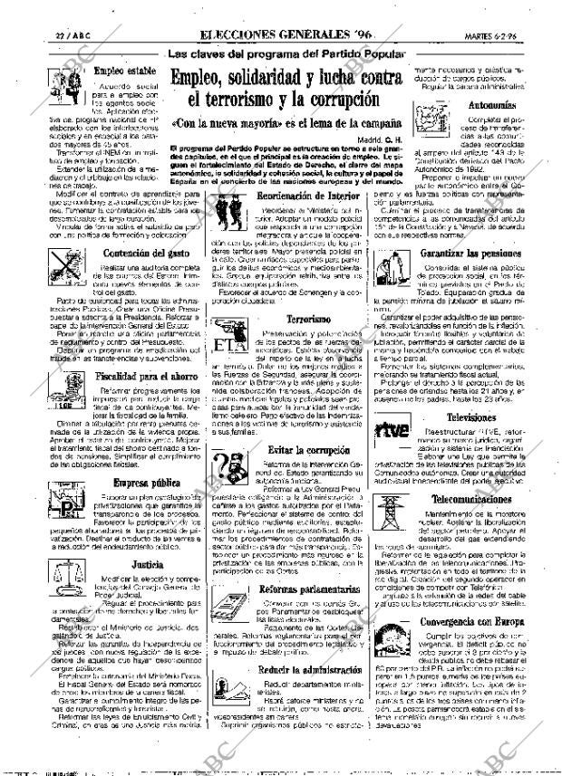 ABC MADRID 06-02-1996 página 22