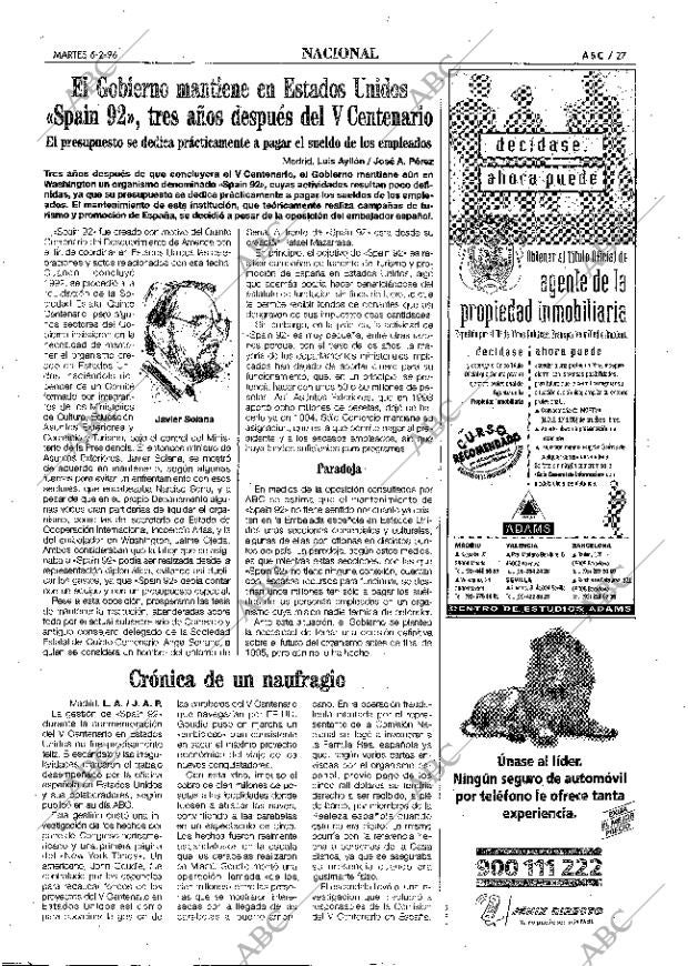 ABC MADRID 06-02-1996 página 27