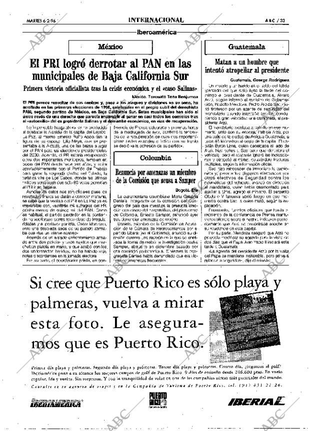 ABC MADRID 06-02-1996 página 33