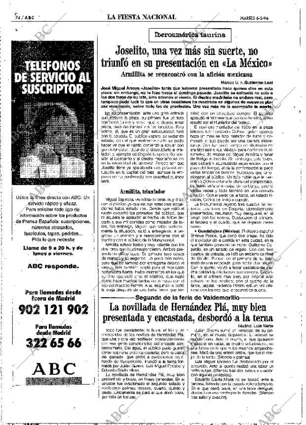 ABC MADRID 06-02-1996 página 74