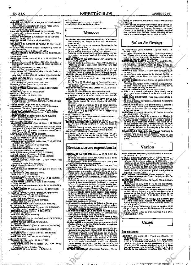 ABC MADRID 06-02-1996 página 80