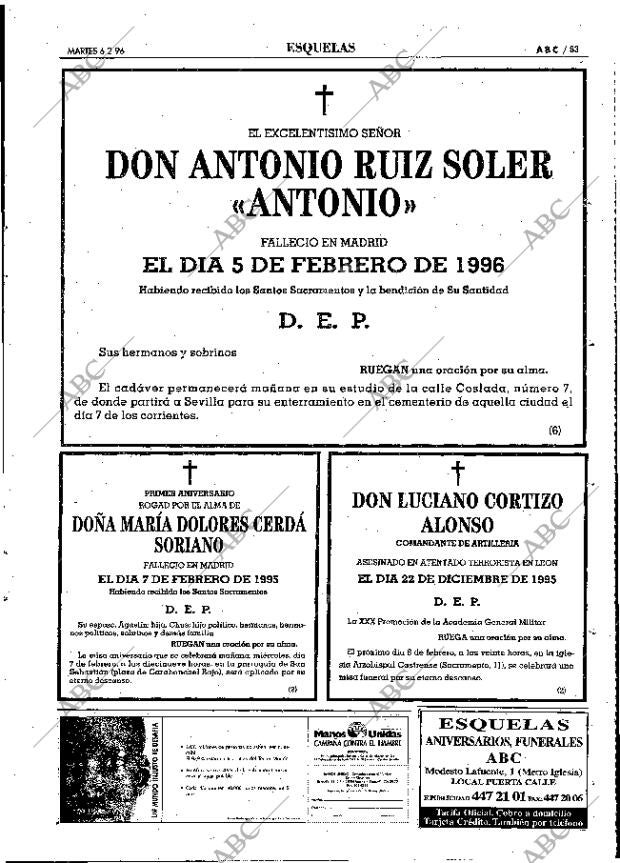 ABC MADRID 06-02-1996 página 83