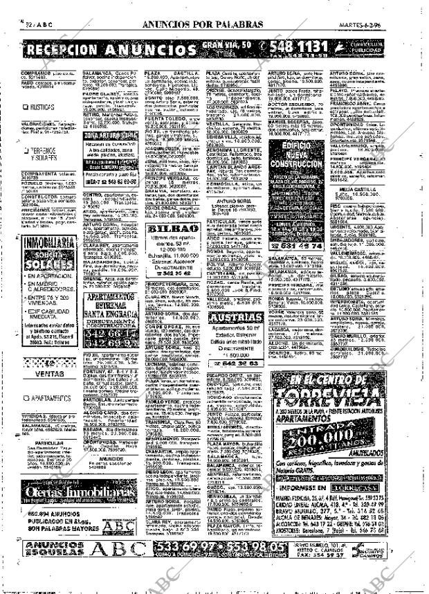 ABC MADRID 06-02-1996 página 92