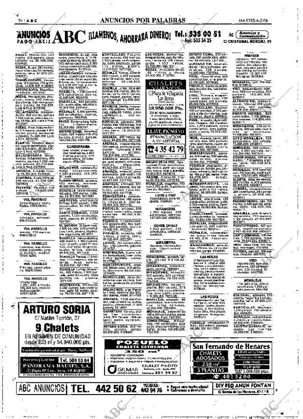 ABC MADRID 06-02-1996 página 94
