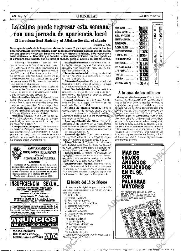 ABC MADRID 07-02-1996 página 74
