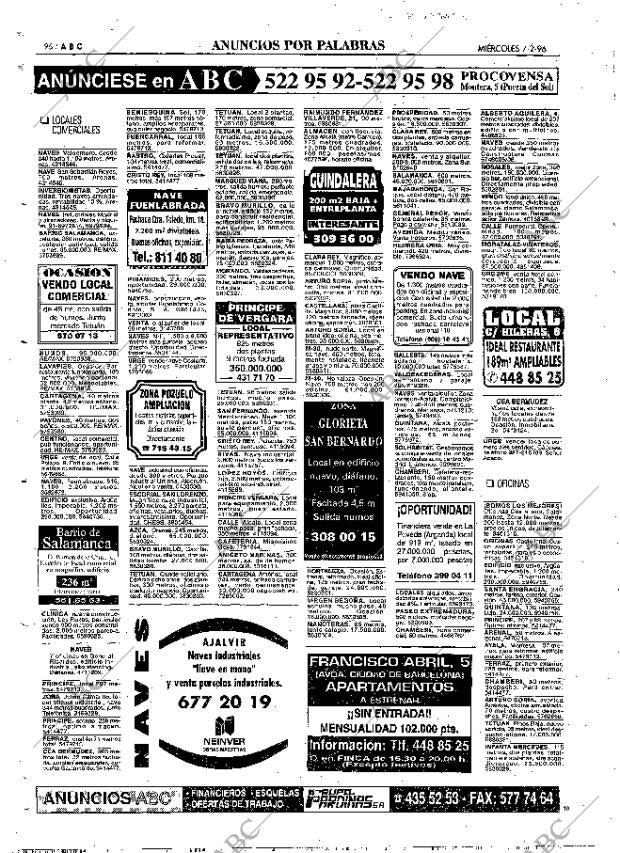 ABC MADRID 07-02-1996 página 96