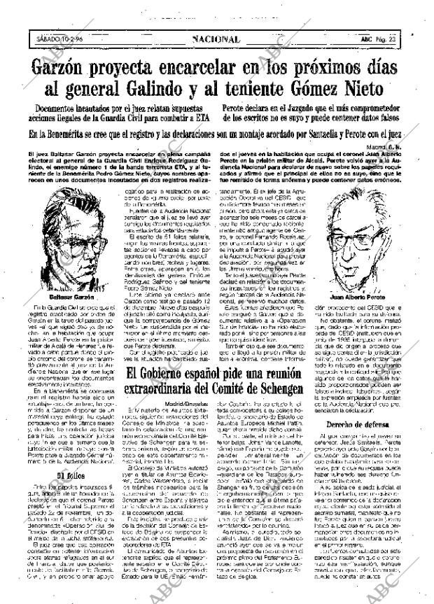 ABC MADRID 10-02-1996 página 23
