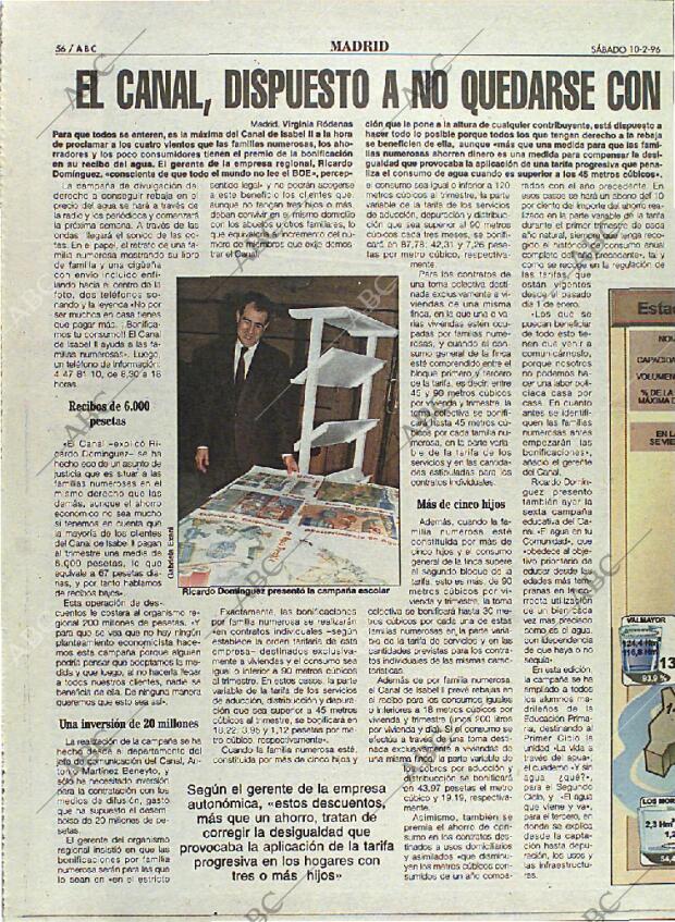 ABC MADRID 10-02-1996 página 56