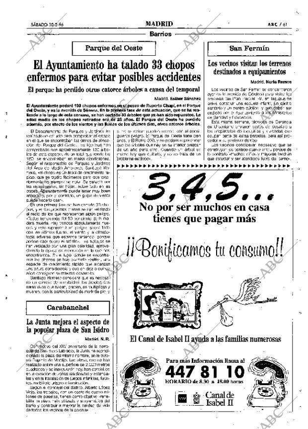 ABC MADRID 10-02-1996 página 61