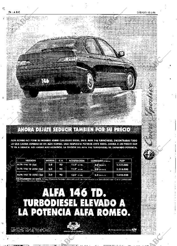 ABC MADRID 10-02-1996 página 74