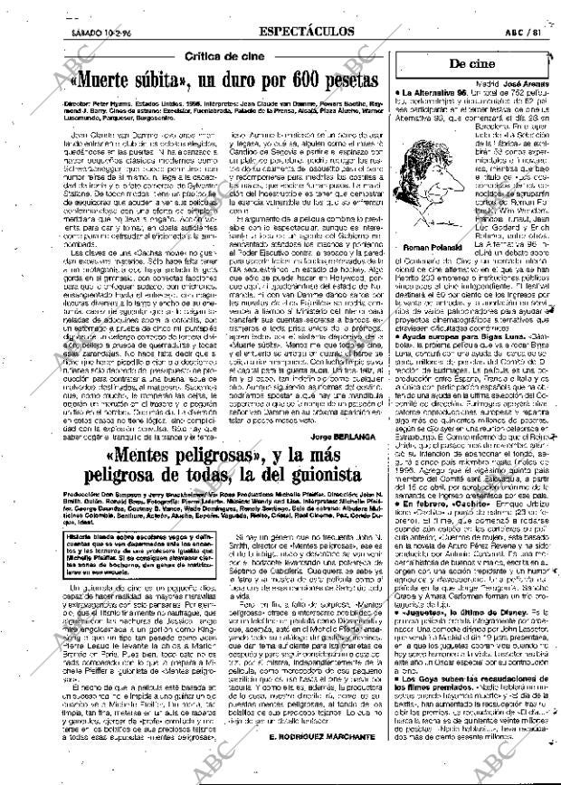 ABC MADRID 10-02-1996 página 81