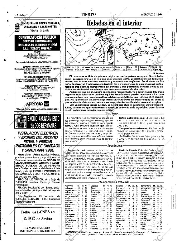 ABC SEVILLA 21-02-1996 página 74