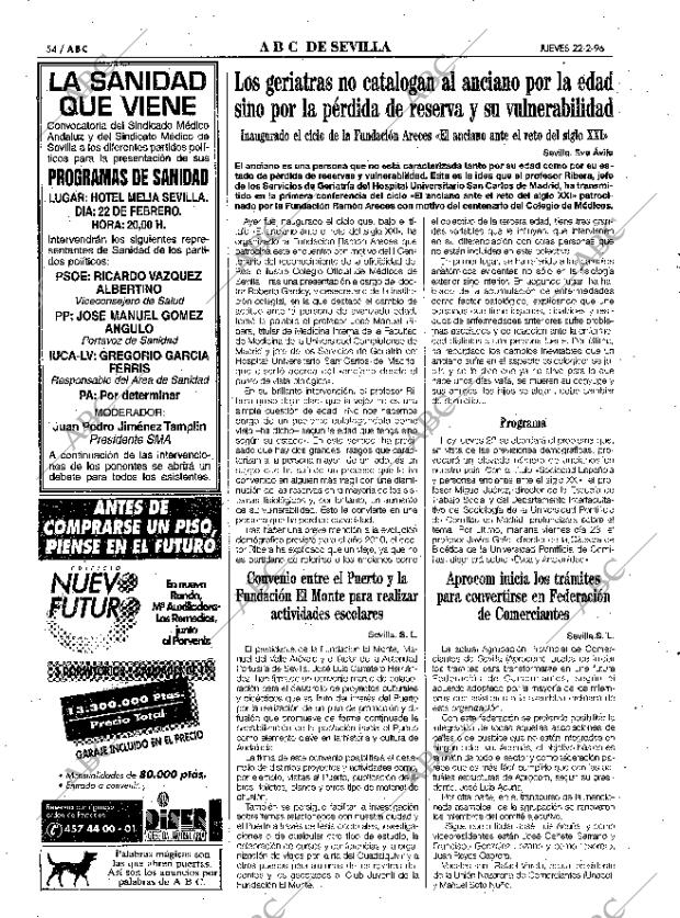 ABC SEVILLA 22-02-1996 página 54