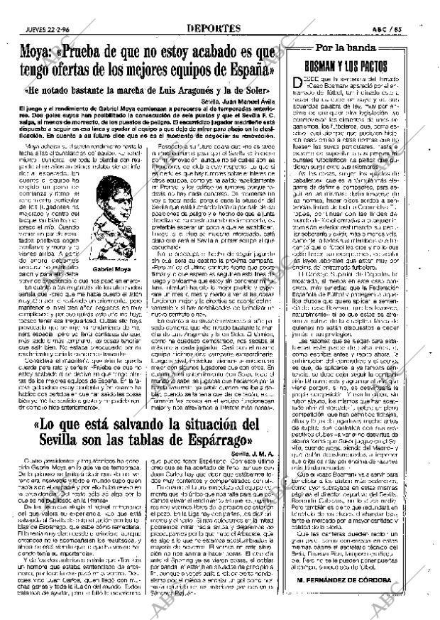 ABC SEVILLA 22-02-1996 página 85