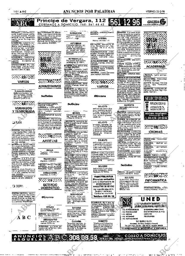 ABC MADRID 23-02-1996 página 110