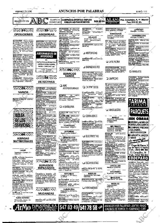 ABC MADRID 23-02-1996 página 111