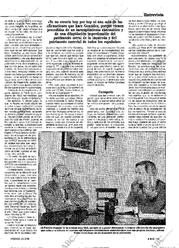 ABC MADRID 23-02-1996 página 13