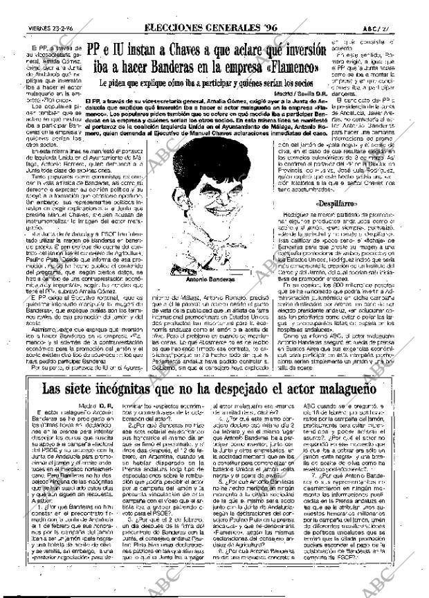 ABC MADRID 23-02-1996 página 27
