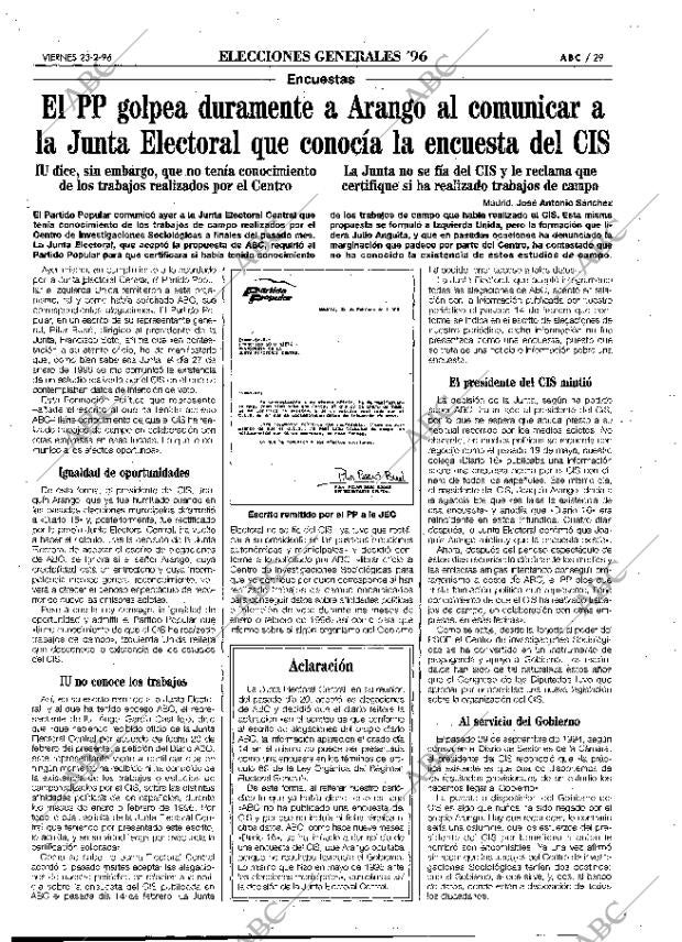 ABC MADRID 23-02-1996 página 29